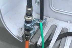 Cable TV shield is connected to electrical ground