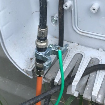 Cable TV shield is connected to electrical ground