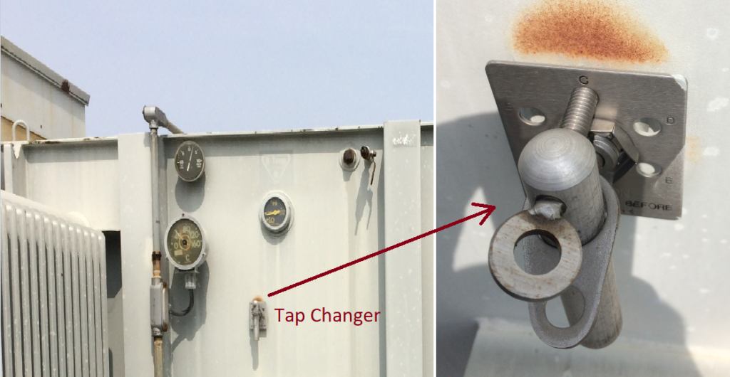 Liquid filled substation style transformer tap changer