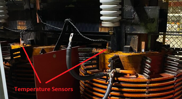 Embedded transformer temperature sensors