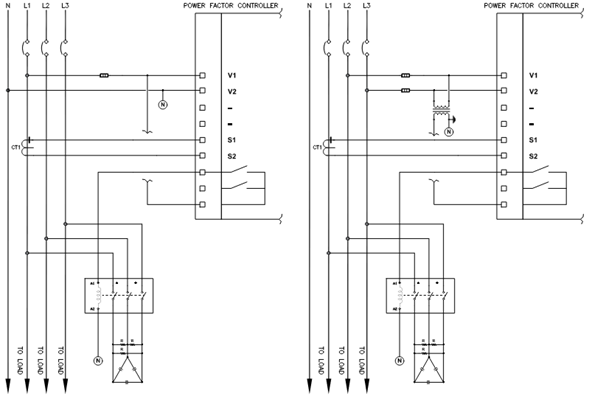 Power factor controller wiring 